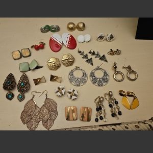 Lot of vintage estate earrings